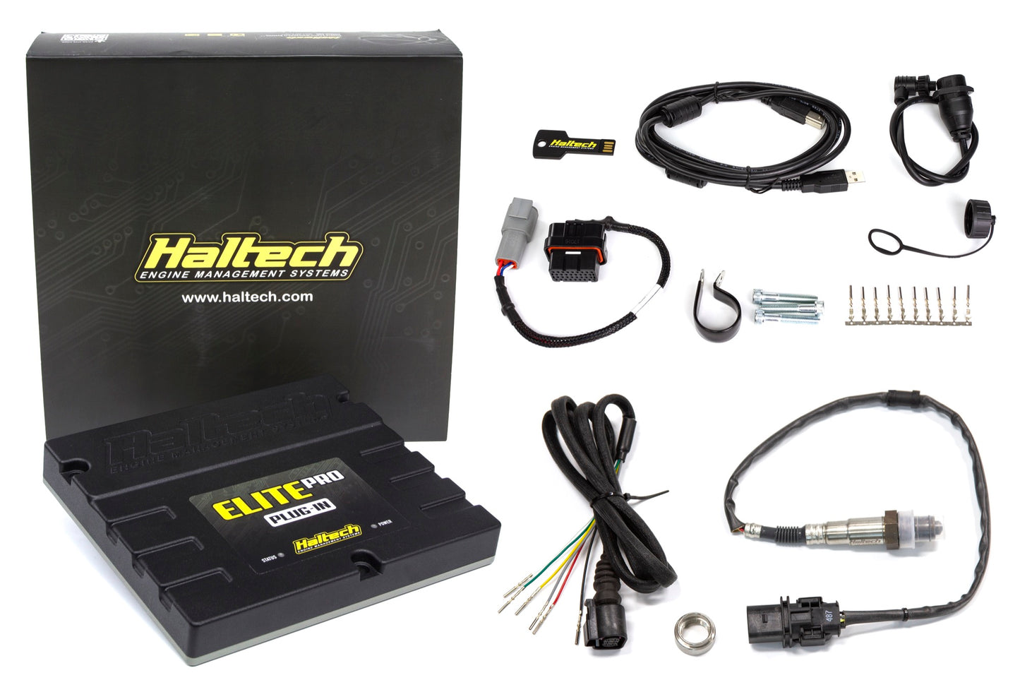 Haltech HT-154006 Elite PRO Plug-in ECU - Ford Falcon i6 "Barra" + Onboard Wideband Sensor Kit